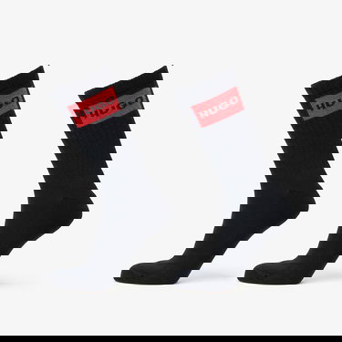 Ponožky BOSS Hugo Logo Quarter Socks 2-Pack Čierna | 50510640-001, 0