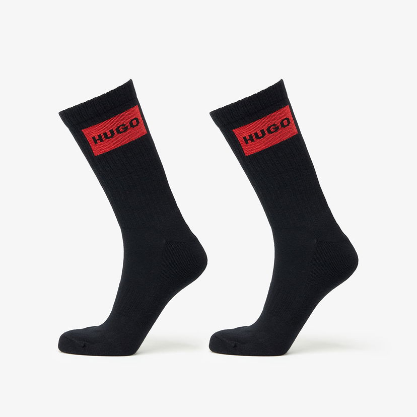 Ponožky BOSS Hugo Logo Quarter Socks 2-Pack Čierna | 50510640-001