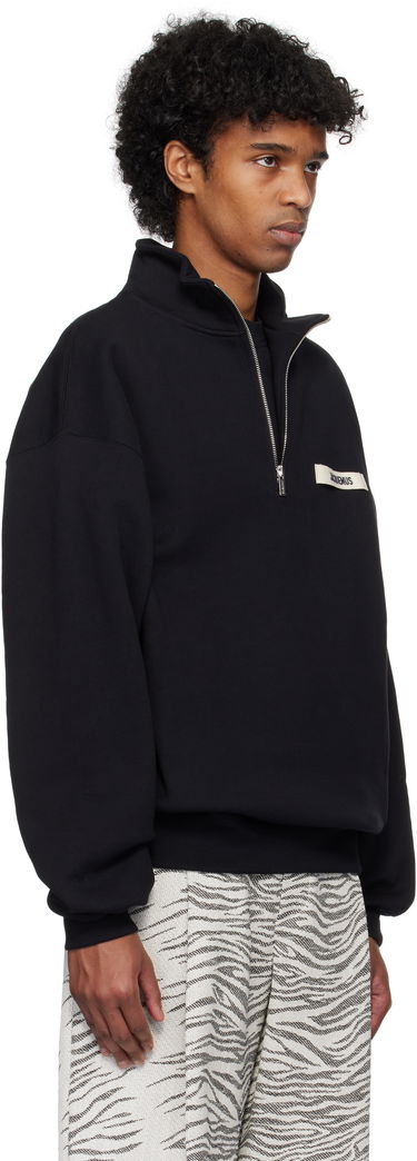 Sveter Jacquemus Jacquemus Gros Grain Zipped Rollneck Sweatshirt Čierna | 25E255JS283-2458, 1