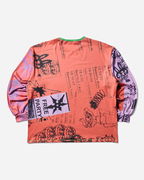 Poster Print Oversized Jersey Top