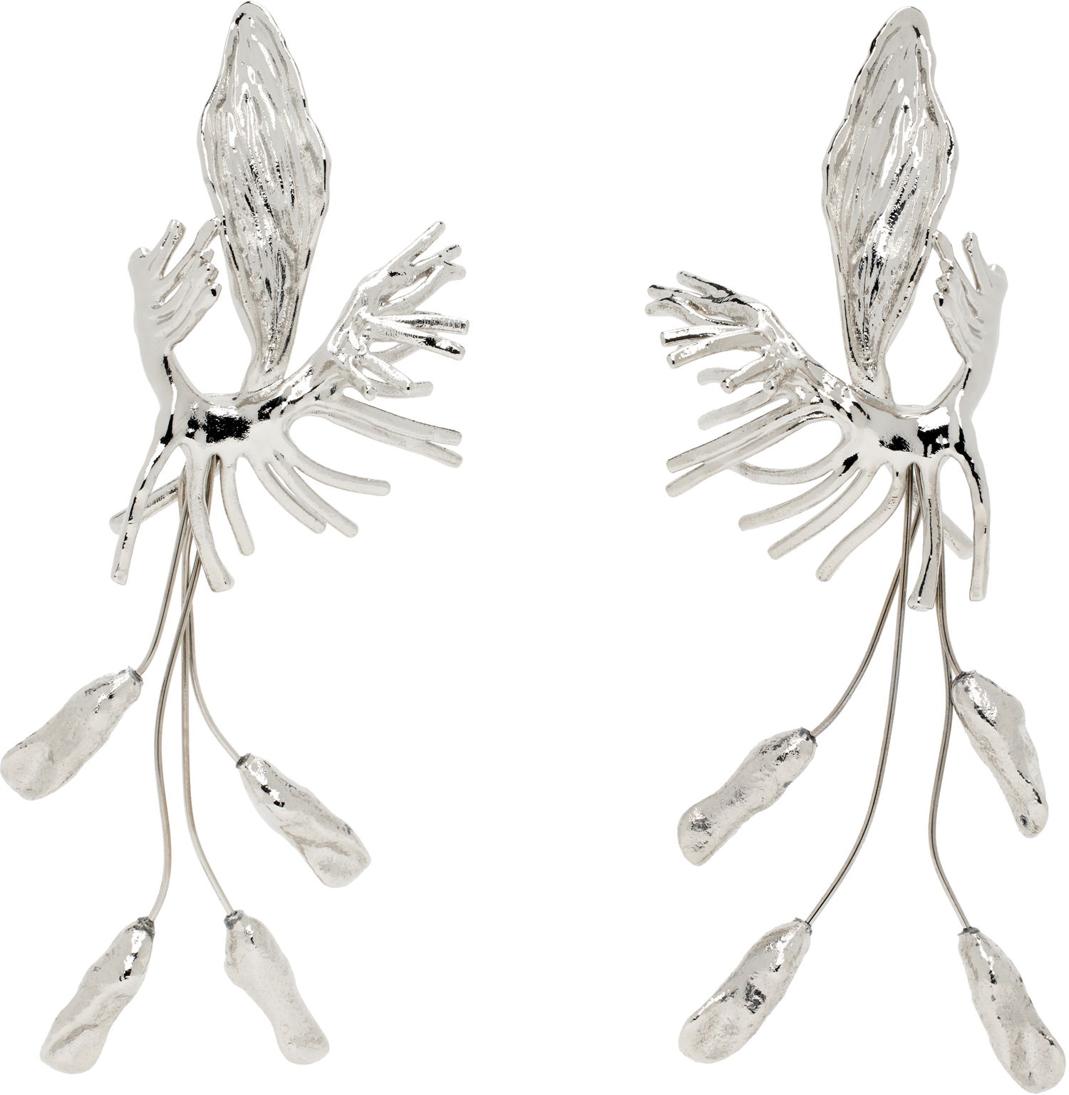 Náušnice Dries Van Noten Dries Van Noten Graphic Drop Earrings Metalická | 251-018213-046, 0
