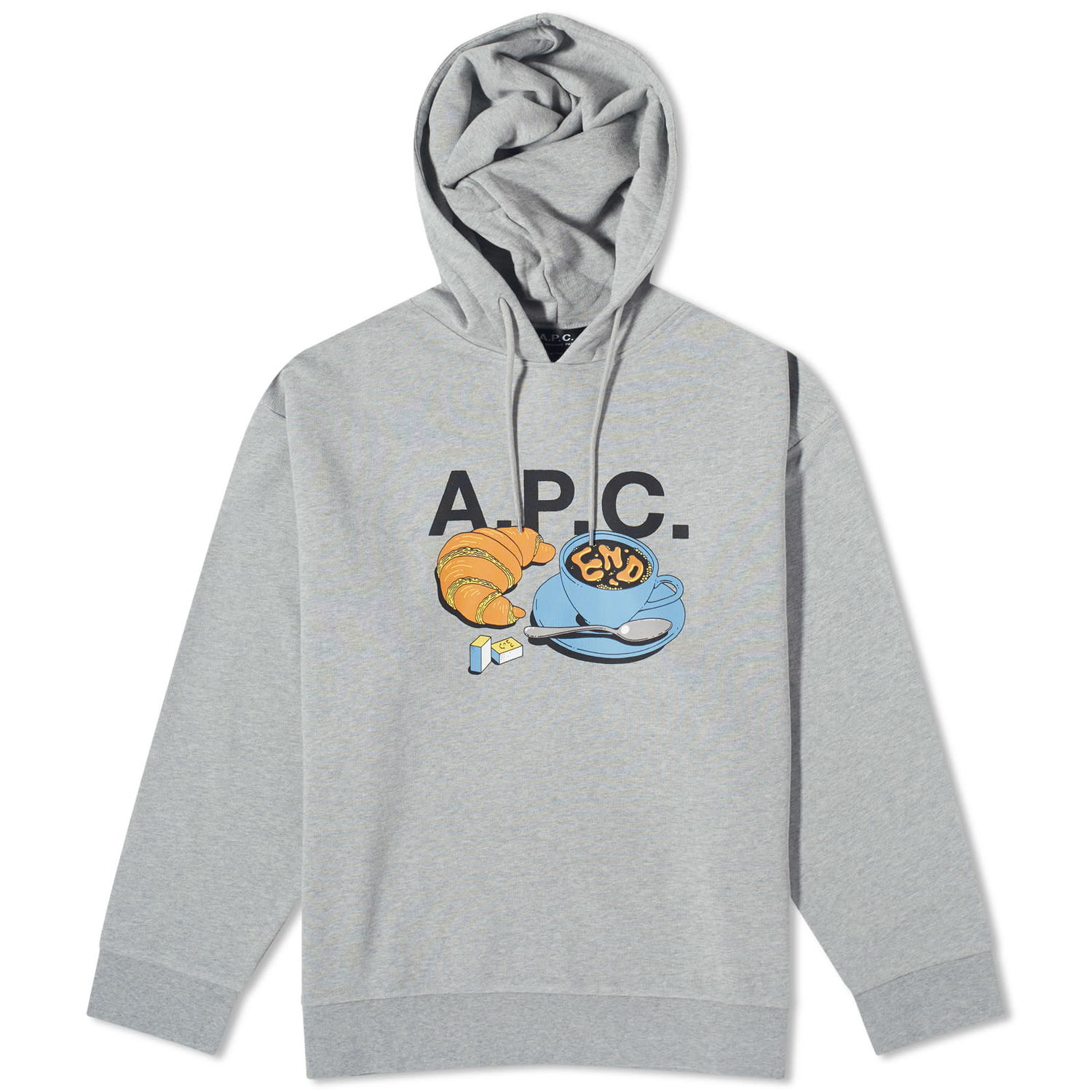 Mikina A.P.C. END. x Men's 'Coffee Club' Pierre Hoodie Šedá | COFAX-H27849-PLA, 0