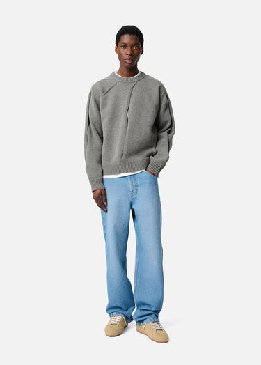 Sveter AXEL ARIGATO Paneled Knit Sweater Šedá | A3401001, 4