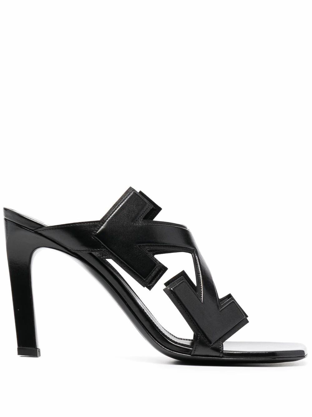 Tenisky a topánky Off-White Off-White Arrow Leather Heeled Sandals Čierna | OWIH010S21LEA0011000, 0