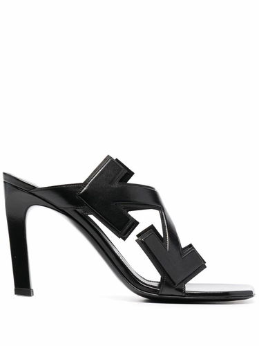 Tenisky a topánky Off-White Off-White Arrow Leather Heeled Sandals Čierna | OWIH010S21LEA0011000, 0