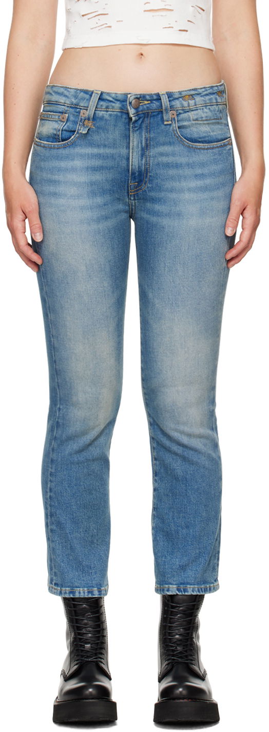 Džínsy R13 R13 Kick Fit Jeans Modrá | R13W0009-143, 0