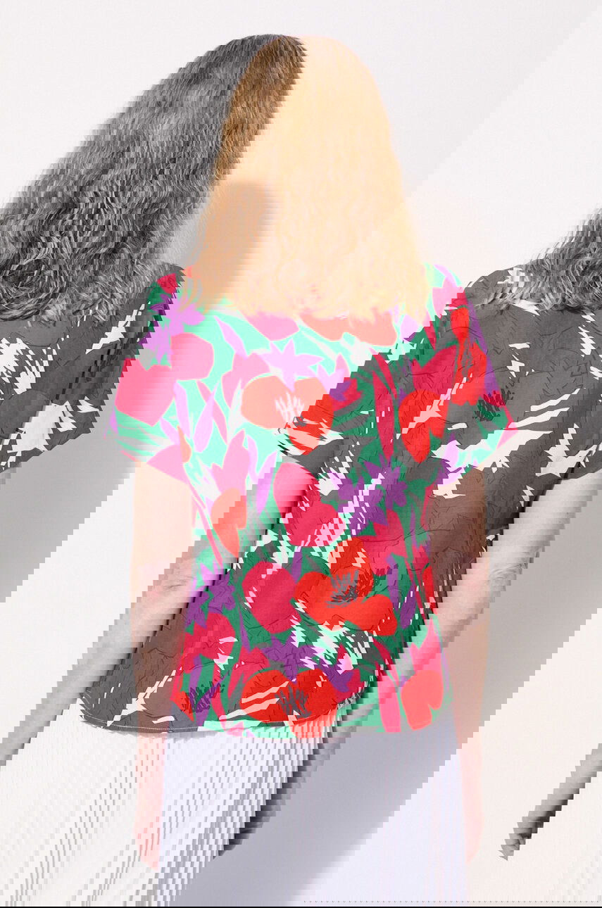 Regular-Fit Floral-Print Linen-Blend Shirt