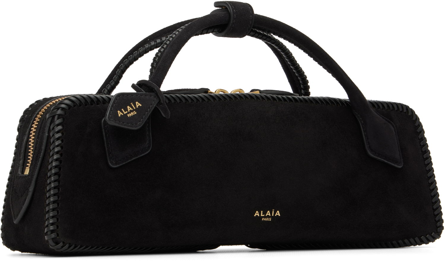 Kabelka Alaïa ALAÏA 'Le Teckel' Suede Clutch Bag Čierna | AA1S06026I068, 1