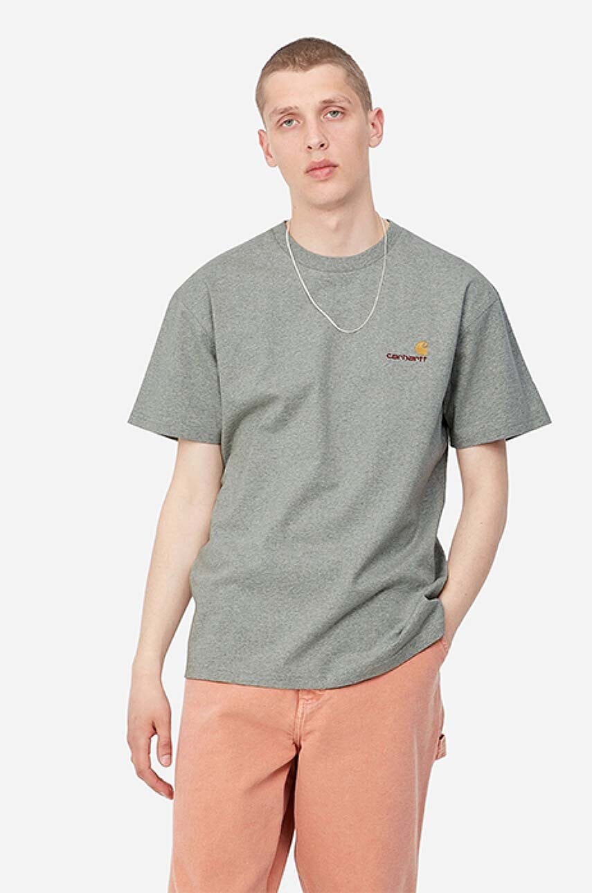 Tričko Carhartt WIP Short Sleeve T-Shirt with Embroidered Patch Šedá | I029956.GREY.HEATH, 0