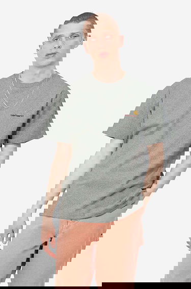 Tričko Carhartt WIP Short Sleeve T-Shirt with Embroidered Patch Šedá | I029956.GREY.HEATH, 0