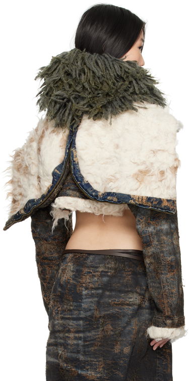 Bomber bunda Diesel Furry Snood Scarf Šedá | A17233 0DBDJ, 2