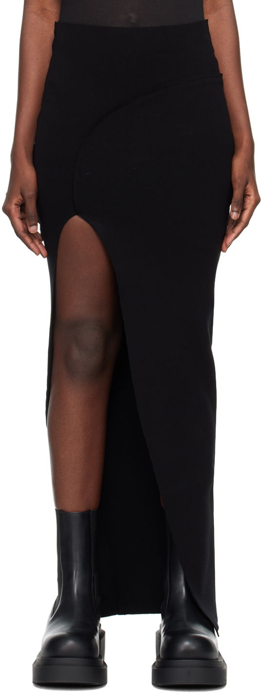 Sukňa Rick Owens Asymmetric Maxi Skirt Čierna | RP02C1696 KST, 0
