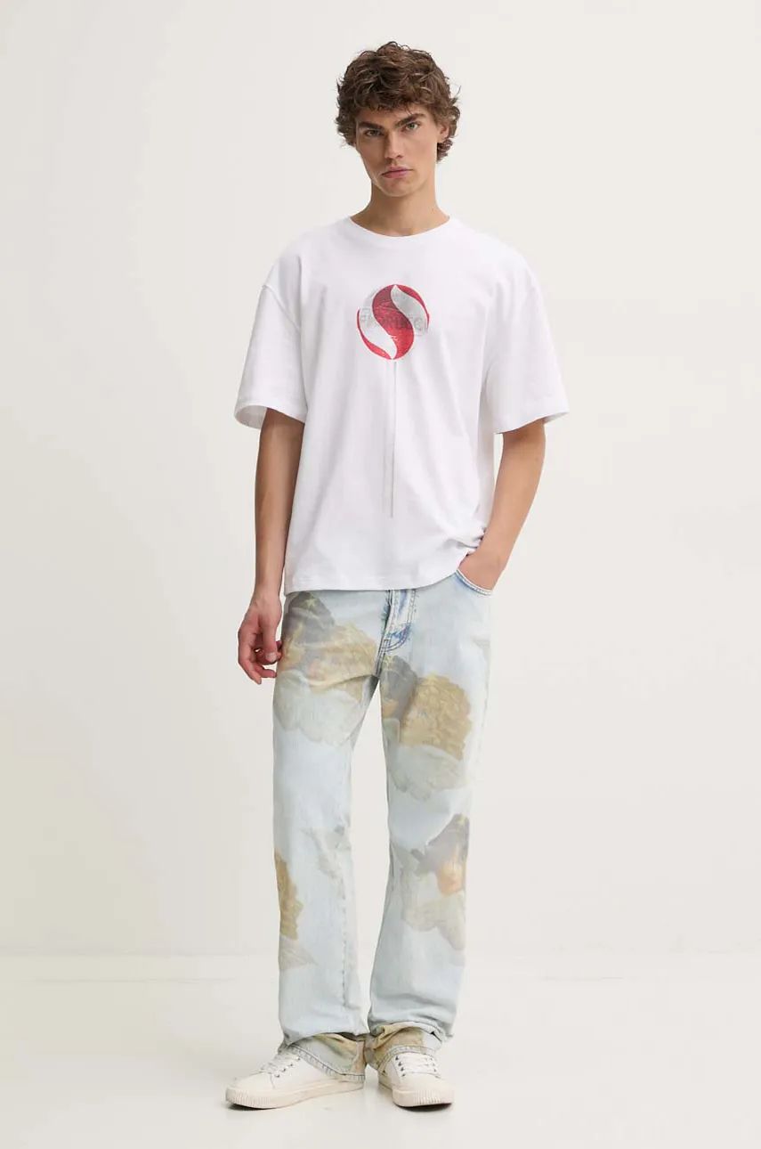 Tričko Fiorucci Lollipop Print Oversized T-Shirt Biela | M01FMTSH103CJ01WH03, 1