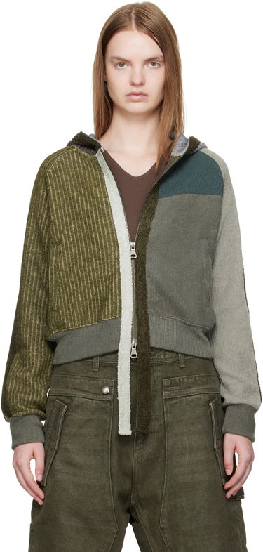 Mikina Andersson Bell Andersson Bell Color Blocked Knit Zip-Up Hoodie Zelené | atb1364w, 0