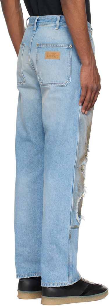 Džínsy Maison Margiela MM6 Maison Margiela Distressed Carpenter Jeans Modrá | SH2LA0017 M30018, 2