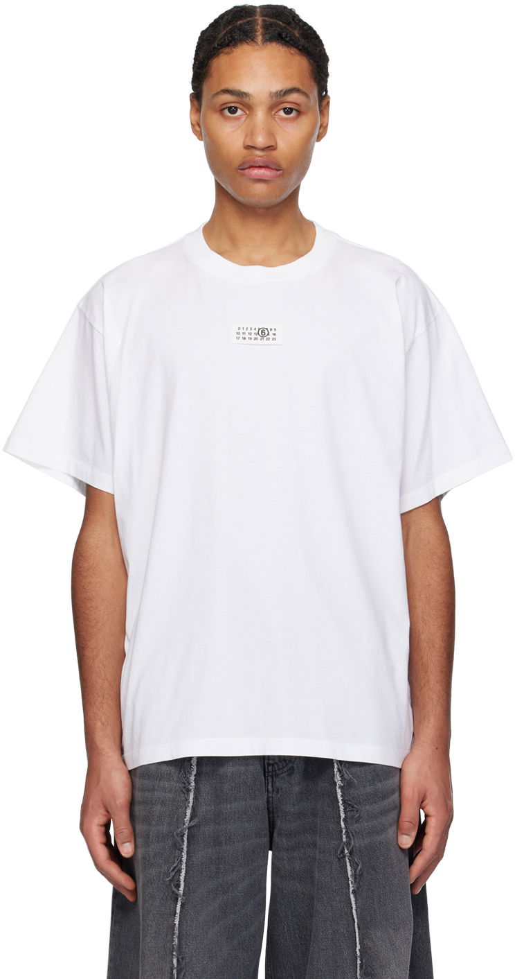 Tričko Maison Margiela MM6 Numeric Signature T-Shirt Biela | SH0GC0017 S24312, 0