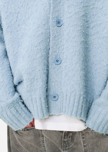 Sveter AXEL ARIGATO Studio Fuzzy Knit V-Neck Cardigan Modrá | A3731003, 7