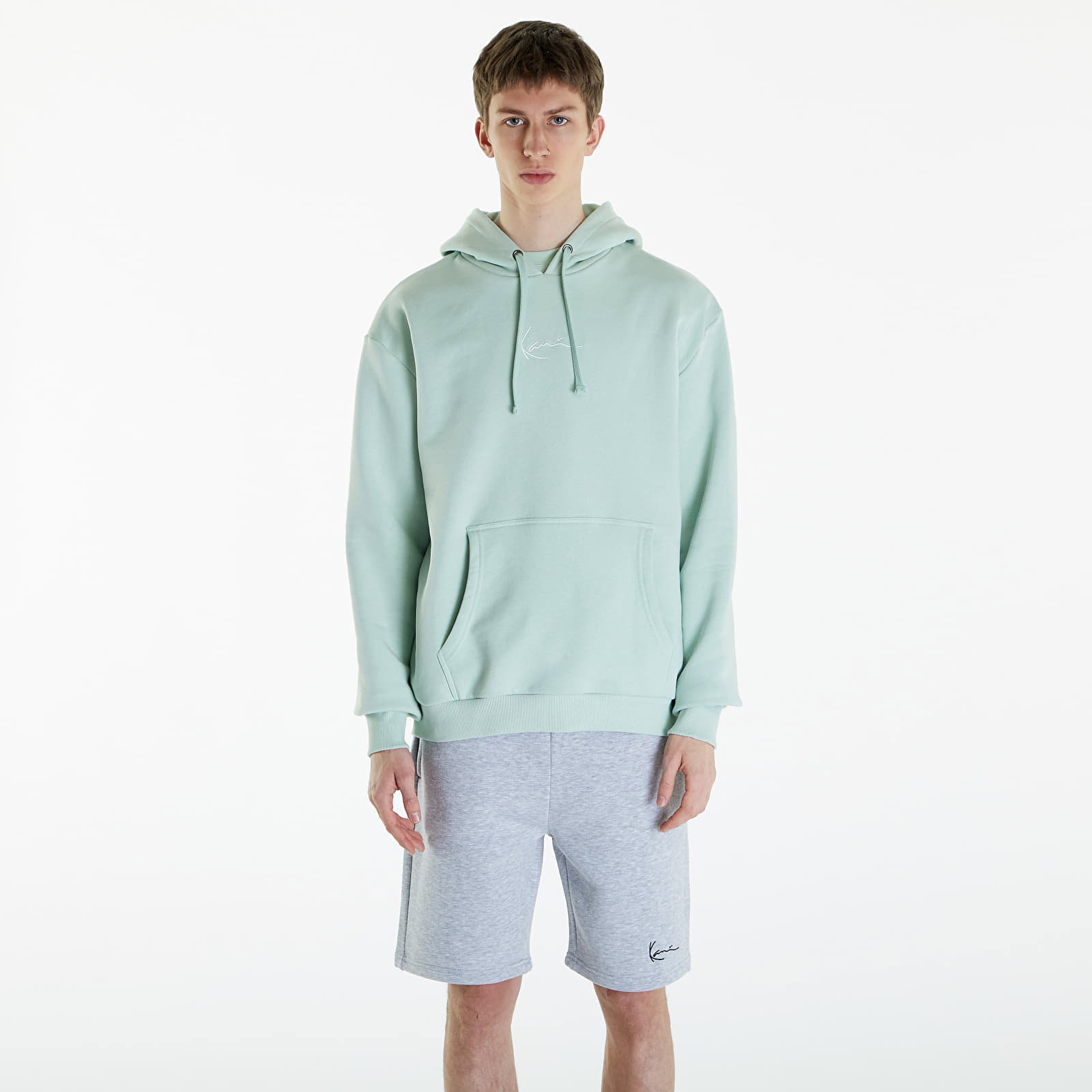 Small Signature Essential Hoodie Green