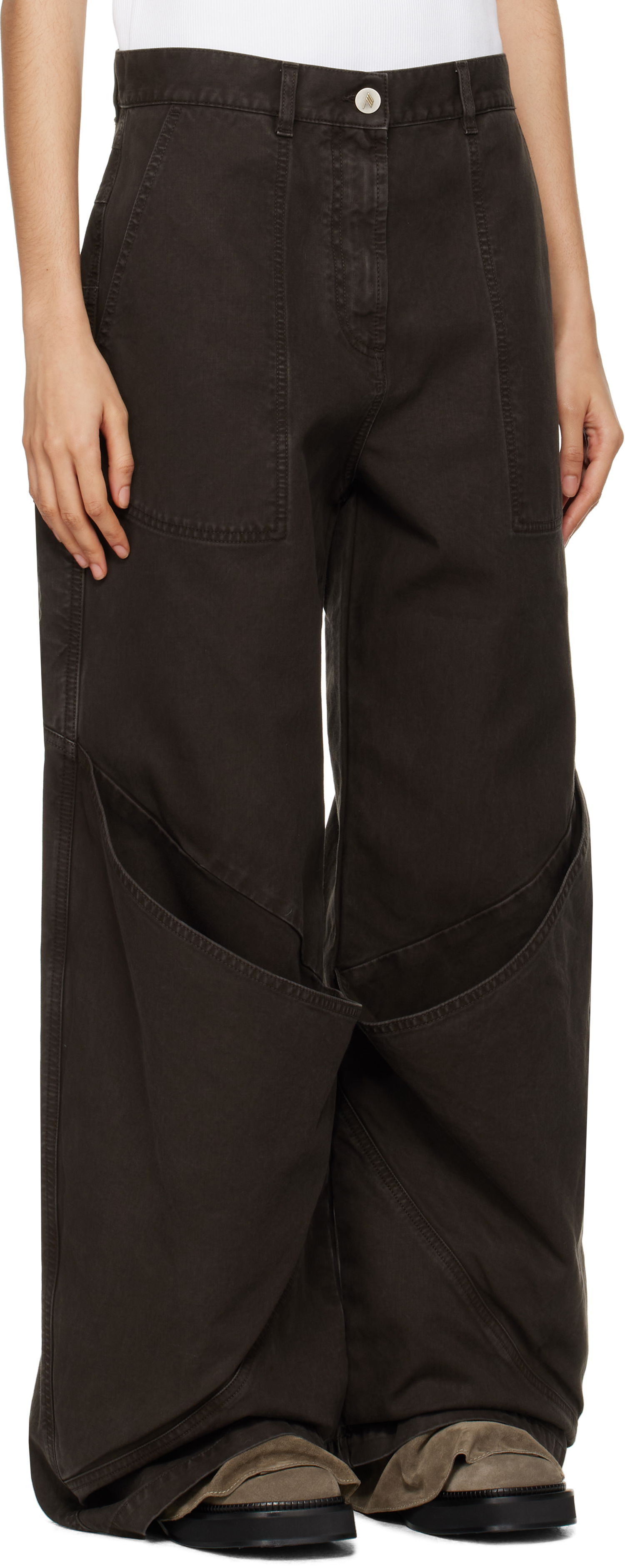 Cargo nohavice The Attico The Attico Long Cargo Pants Hnedá | 250WCP00198 DDC093AA, 1