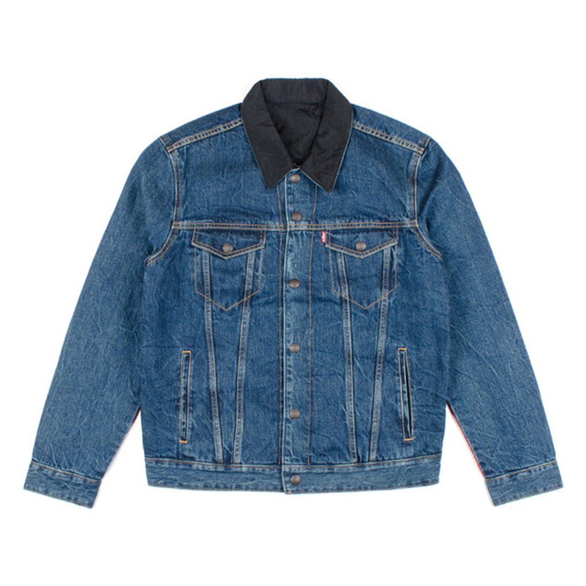 Bunda Jordan Levis x Reversible Denim Vintage Trucker Jacket Modrá | 56437-0000, 0