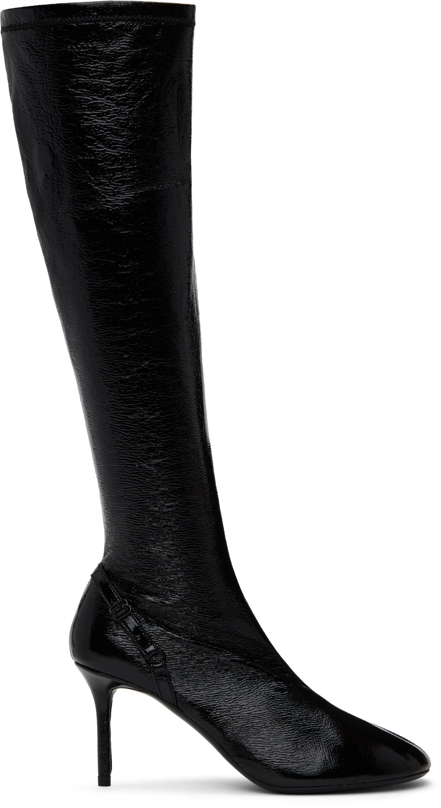 Tenisky a topánky Courrèges Oblique Vinyl Tall Boots Čierna | 424SBT043VY0009, 0