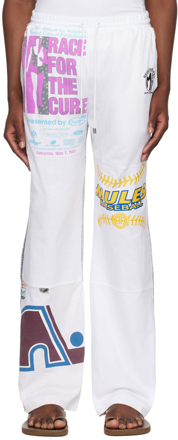 Tepláky Marine Serre Regenerated Graphic Sweatpants Biela | MPA053, 0