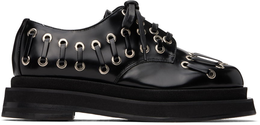 Šaty Simone Rocha Simone Rocha Heart Toe Platform Grommet Brogues Čierna | LOF2 0740, 0