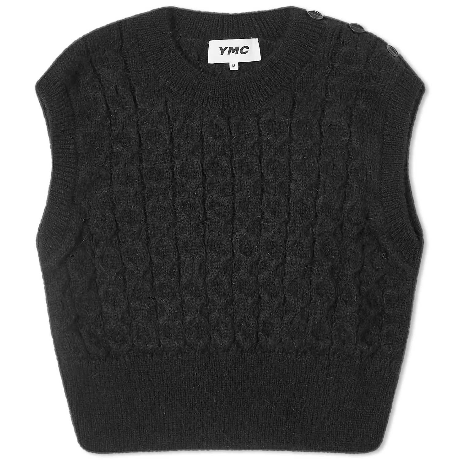 Sveter YMC YMC Farrow Knitted Vest Čierna | Q8WAI-01, 1