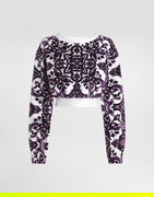 Dolce & Gabbana Jacquard Chenille Cropped Sweatshirt