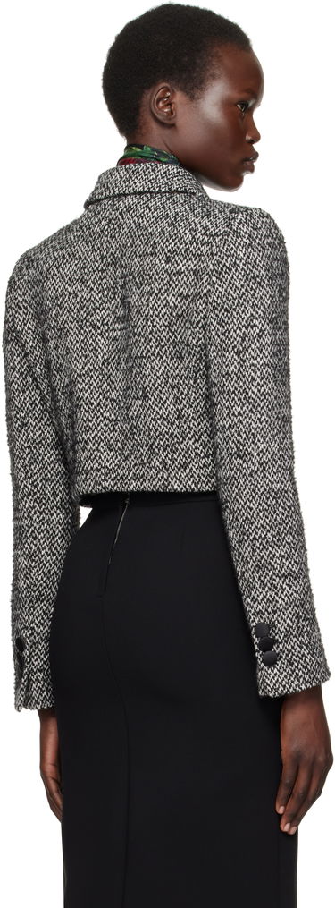 Kabáty Dolce & Gabbana Dolce&Gabbana Short Micro-Tweed Jacket Čierna | F26K6T GDCNC, 2