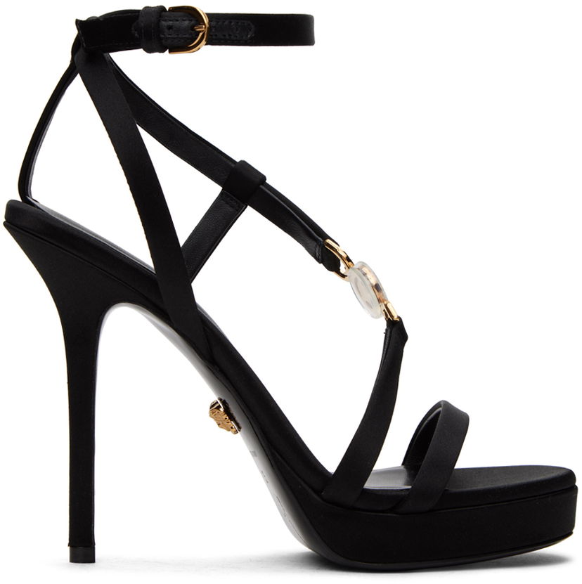 Oblečenie Versace Versace Black Crystal Medusa '95 Heeled Sandals Čierna | 1012134_1A00619_1B00V