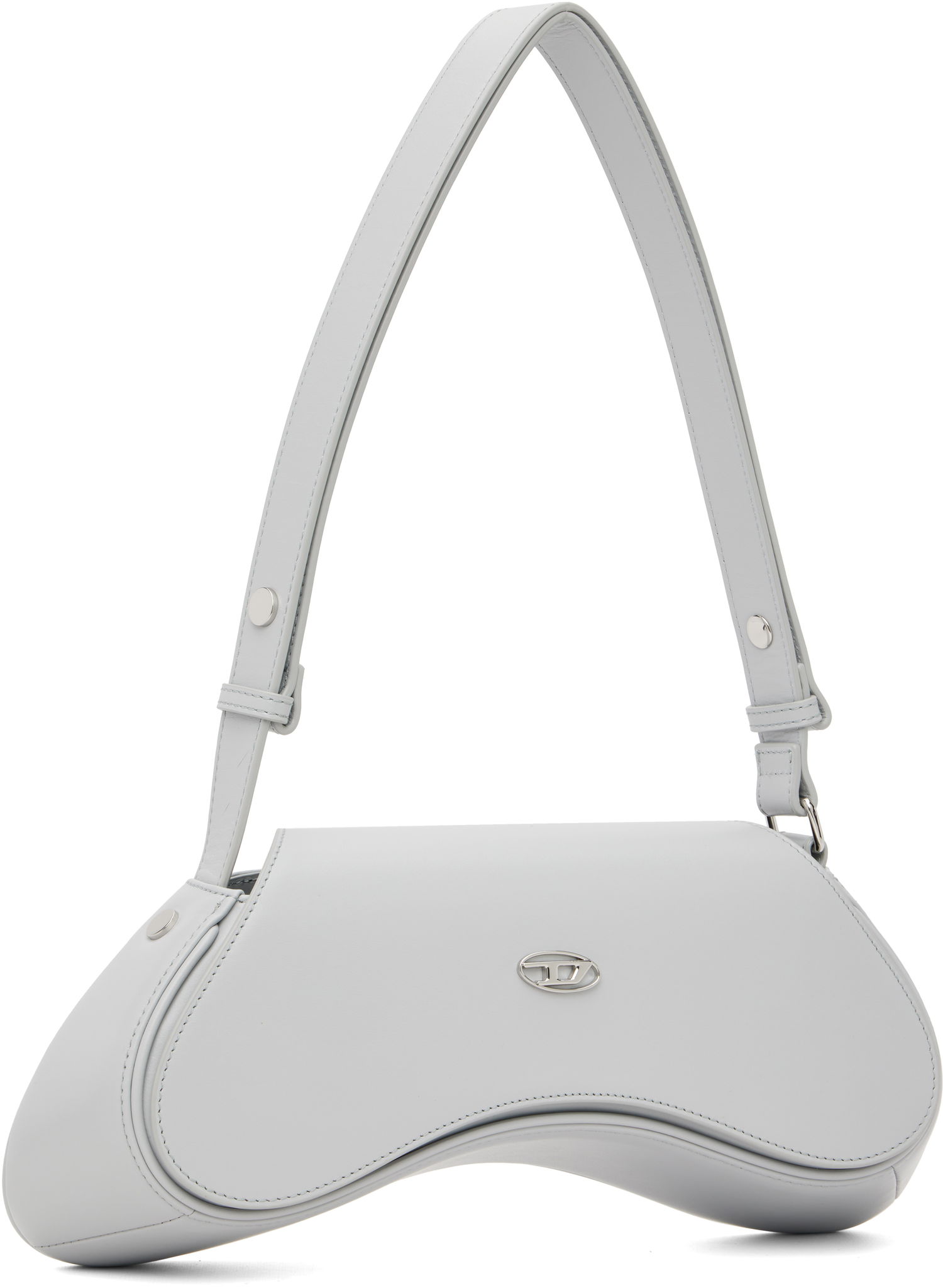 Taška cez rameno Diesel Play Curved Crossbody Bag Šedá | X10221 PR227, 1