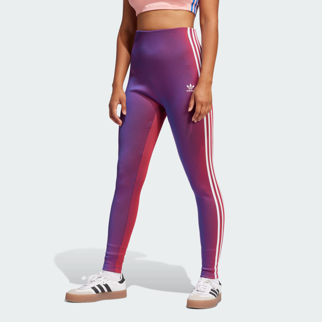 Legíny adidas Performance Gradient Rib Leggings Fialová | JW9746, 0