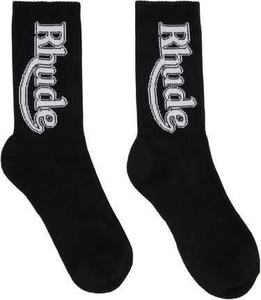 Ponožky Rhude Vertical Race Track Socks Čierna | RHFW25SO05750, 0