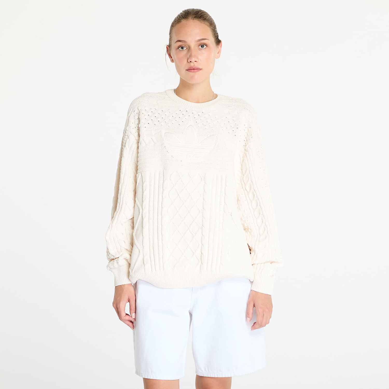 Sveter adidas Originals Knited Trf Sweater Wonder White Biela | JN8318, 0