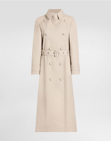 Trenčkot Dolce & Gabbana Dolce & Gabbana Cotton Drill Trench Coat Béžová | F0W3STHUMVMM0299, 0