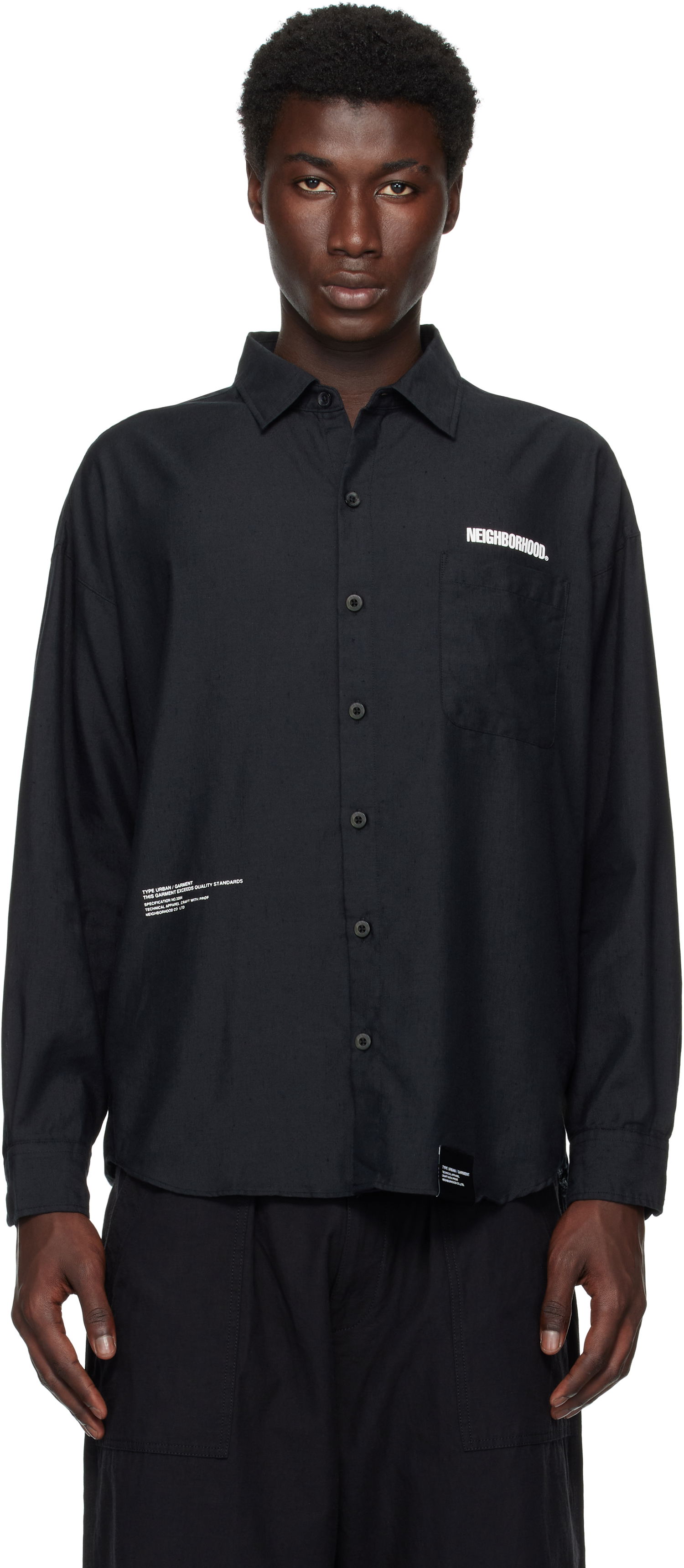 Košeľa Neighborhood Neighborhood Long Sleeve Overshirt Čierna | 251BENH-SHM01, 0