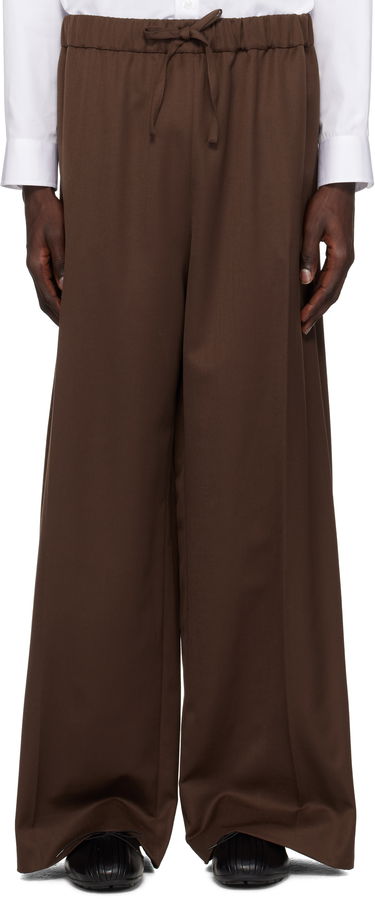 Nohavice Simone Rocha Simone Rocha Wide Leg Drawstring Trousers Hnedá | 4143D 1217, 0
