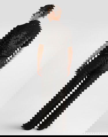 Polo tričko Dolce & Gabbana Wool And Silk Knitted Sequin Polo Shirt Collection Čierna | GXZB5ZJGMEIN0000, 2