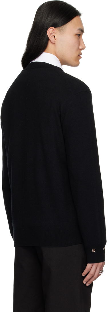 Sveter We11done We11done Eyelet Detail Cardigan Čierna | WD-KC0-25-617-U-BK, 2