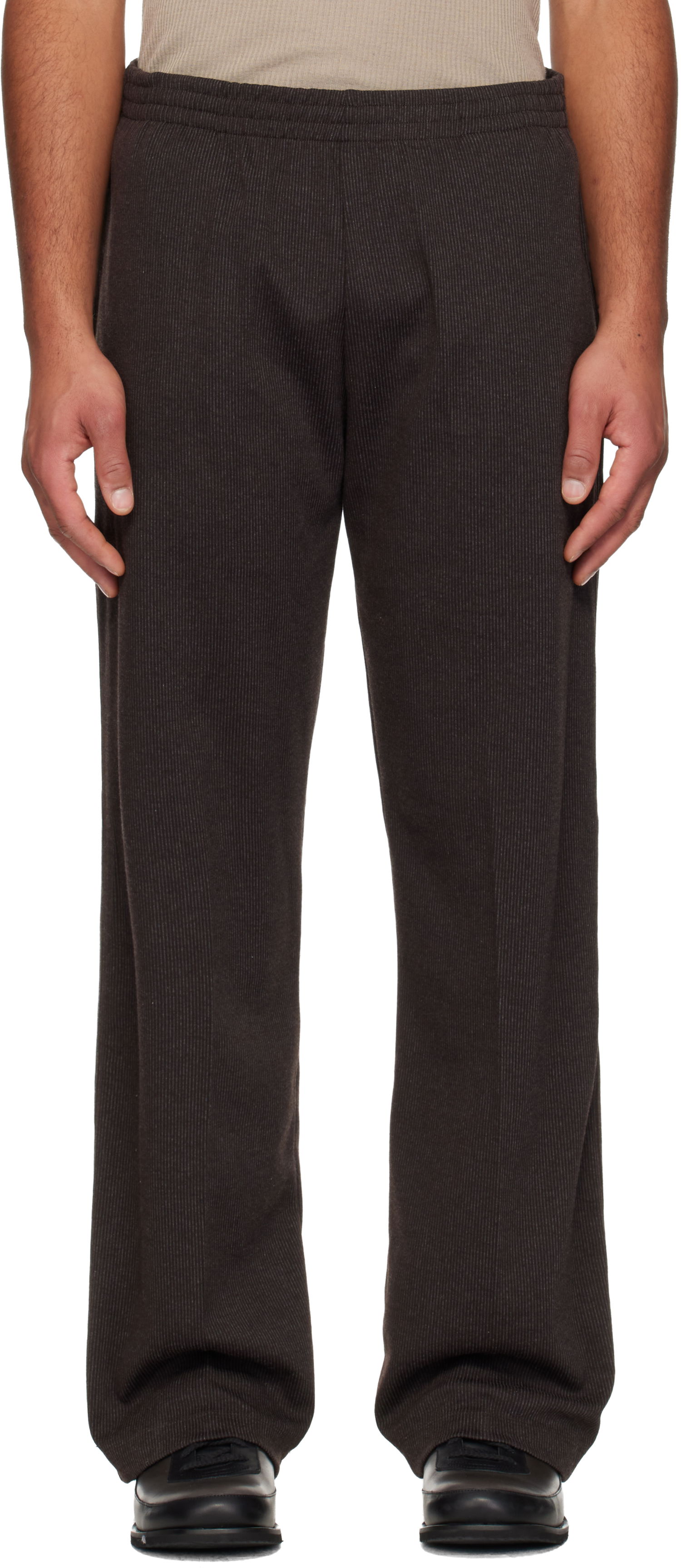 Nohavice OUR LEGACY Breeze Ribbed Elasticated Waist Trousers Hnedá | M4256TT, 0