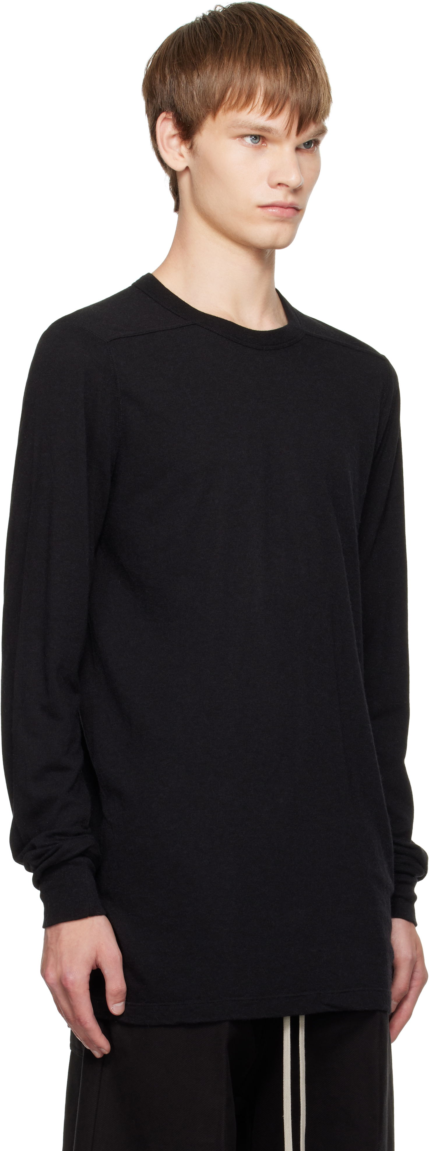 Tričko Rick Owens Rick Owens Concordians Level Long Sleeve T-Shirt Čierna | RU02E1266 JR, 1