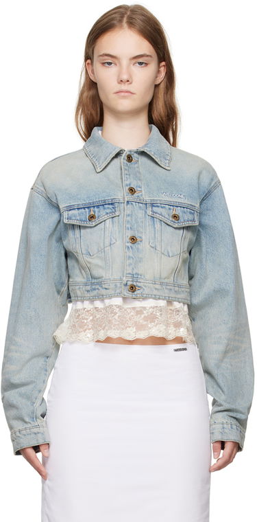 Bunda We11done Cropped Denim Jacket Modrá | WD-DJ2-24-337-W-SK, 0
