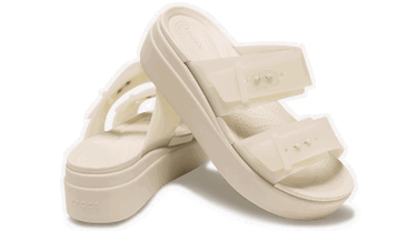Tenisky a topánky Crocs Brooklyn Buckle Frosted Low Sandals Biela | 210980-0LH, 1