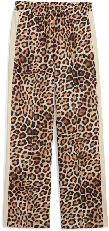 Nohavice Puma T7 LEO LUXE Leopard Print Straight Pants with Side Stripes Béžová | 632343-87, 0