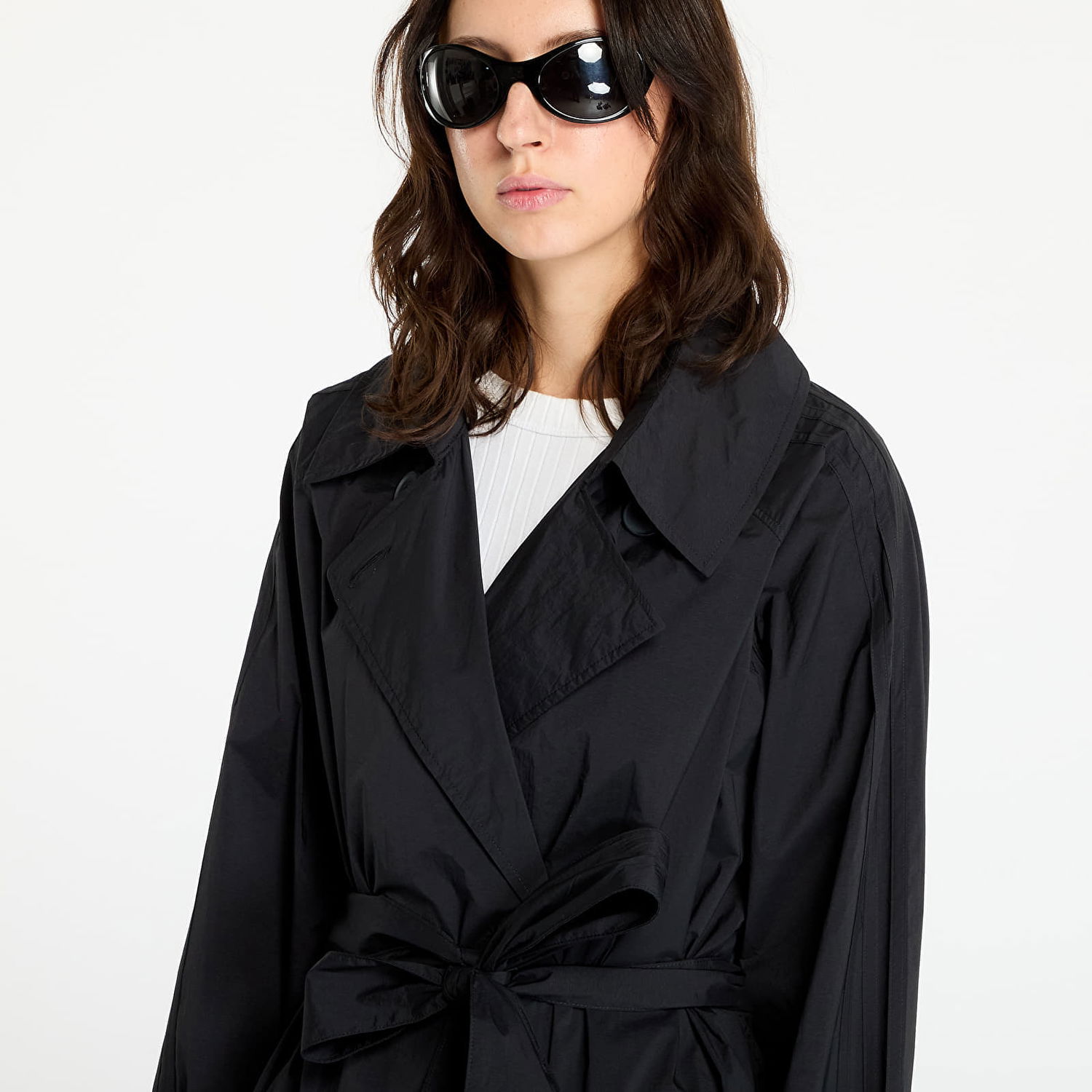 Trenčkot adidas Originals KSENIASCHNAIDER Trenchcoat Black Čierna | IW5668, 1