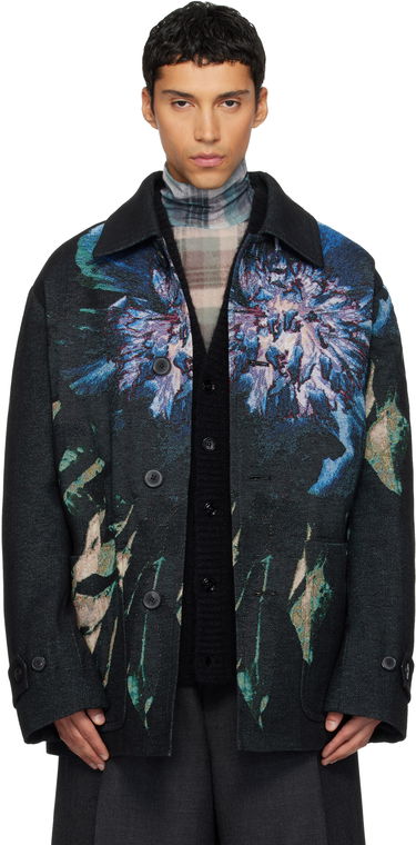 Kabáty Dries Van Noten Dries Van Noten Floral Jacquard Coat Rôznofarebný | 252-020238-2137, 0