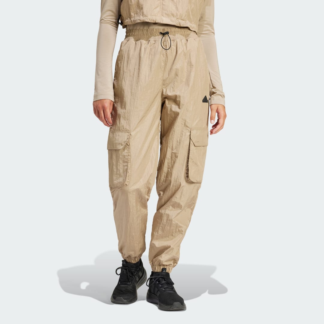 Cargo nohavice adidas Performance City Escape Cargo Tracksuit Bottoms Béžová | IT1451, 1