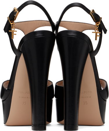 Doplnky Tom Ford TOM FORD Nappa Leather Lux Heeled Sandals Čierna | W3560-LSP002G, 1