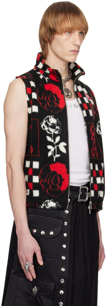 Vesta Chopova Lowena Print Fleece Vest Čierna | 4042M, 1
